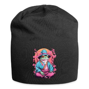 Grenouille asiatique Streetwear esthétique vintage - Bonnet en jersey - noir - Devant