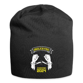 Scheidung 2024 ENDLICH FREI Trennung Geschieden - Jersey-Beanie - Schwarz - Vorne