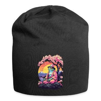 Grenouille Streetwear Esthétique Vintage - Bonnet en jersey - noir - Devant