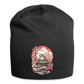 Frog Streetwear Aesthetic Design - Jersey Beanie - black - Front