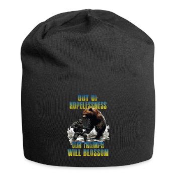 Slava Ukraini Soldiers T Support Ukraine - Jersey Beanie - black - Front