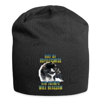 Ukraine T soutien soldats Ukraine Stand with - Bonnet en jersey - noir - Devant