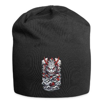 Seeungeheuer Aesthetic Yokai Japanischer Oni - Jersey-Beanie - Schwarz - Vorne