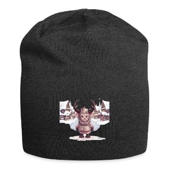 Kawaii Krampus Perchten mask Krampus T-Shirt - Jersey Beanie - charcoal grey - Front