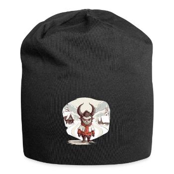 Krampus Böser Weihnachtsmann Kramperl Krampus - Jersey-Beanie - Schwarz - Vorne