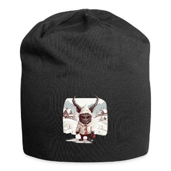 Krampus mask | Krampus costume | Germanic - Jersey Beanie - black - Front