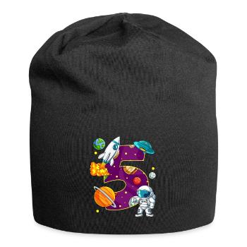 5 Anniversaire Astronaute de l’espace 5 ans - Bonnet en jersey - noir - Devant