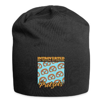 Brezel Brezeln Liebhaber Geschenk - Jersey-Beanie - Schwarz - Vorne