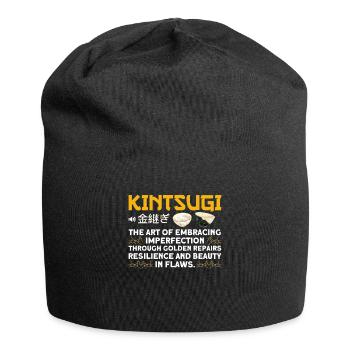 Kintsugi Kintsukuroi Japon imparfait - Bonnet en jersey - noir - Devant