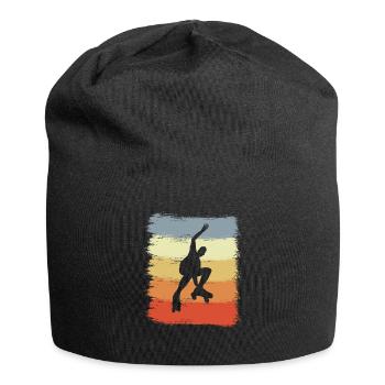 Vintage Rollschuhläufer - Jersey-Beanie - Schwarz - Vorne