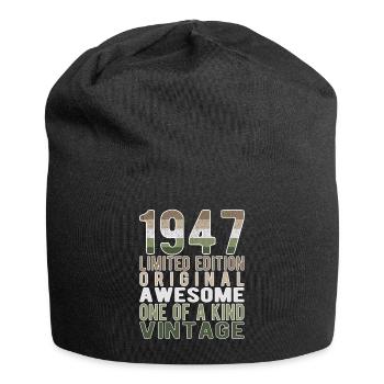 Limited Edition Since 1947 Birthday Vintage 1947 - Jersey Beanie - black - Front