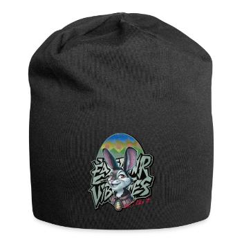 Easter Bunny Easter Spring Feelings Graffiti Gift - Jersey Beanie - black - Front