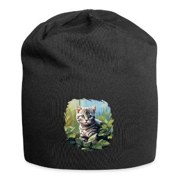 Cat Cats American Shorthair - Jersey Beanie - black - Front