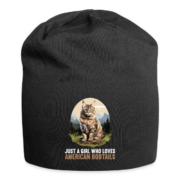 Cat Cats American Bobtail - Jersey Beanie - black - Front