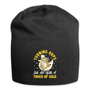 Kintsugi Kintsukuroi Japon imparfait - Bonnet en jersey - noir - Devant