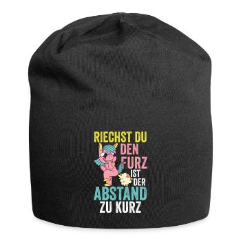 Riechst Du Den Furz Ist Der Abstand Zu Kurz - Jersey-Beanie - Schwarz - Vorne