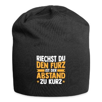 Riechst Du Den Furz Ist Der Abstand Zu Kurz - Jersey-Beanie - Schwarz - Vorne