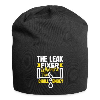 The Leak Fixer Plumber's Challenge Bold Statement - Jersey Beanie - black - Front