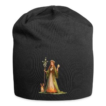 Easter Eostre Pagan Spring - Jersey Beanie - black - Front