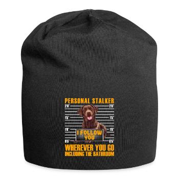 Labrador PERSÖNLICHER STALKER Lustiges Labrador - Jersey-Beanie - Schwarz - Vorne