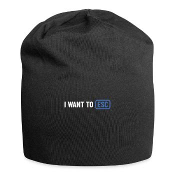 Je veux ESC - Cadeau Informaticien, Développeur - Bonnet en jersey - noir - Devant