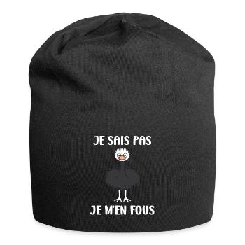 Strauß Zitat - Jersey-Beanie - Schwarz - Vorne