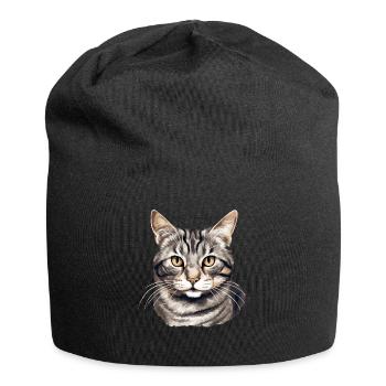 Cat Cats American Wirehair - Jersey Beanie - black - Front
