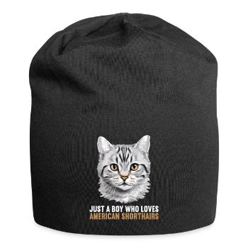 Chat Chats American Shorthair - Bonnet en jersey - noir - Devant