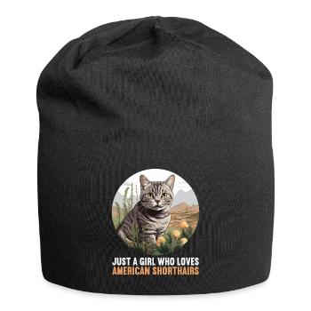 Chat Chats American Shorthair - Bonnet en jersey - noir - Devant