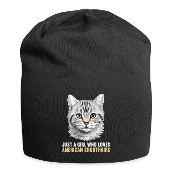 Chat Chats American Shorthair - Bonnet en jersey - noir - Devant