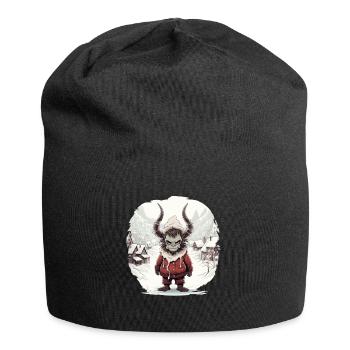 Krampus T | Costume Krampus | Père Noël Kawaii - Bonnet en jersey - noir - Devant