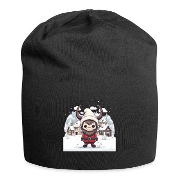 Krampus T Père Noël démoniaque Krampus kawaii - Bonnet en jersey - noir - Devant