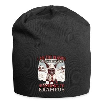 Krampus mask | Krampus costume | Germanic - Jersey Beanie - black - Front