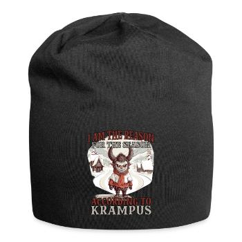 Merry Krampus | Kramperl | Krampus Santa Claus - Jersey Beanie - black - Front