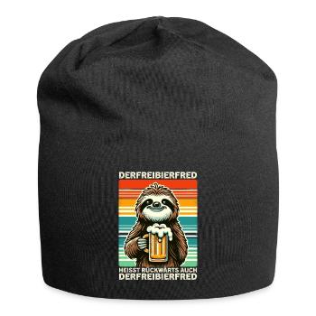 La bière gratuite Fred s’appelle à l’envers, aussi la - Bonnet en jersey - noir - Devant