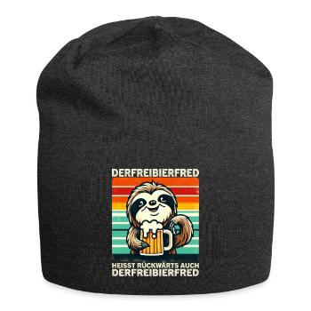 La bière gratuite Fred s’appelle à l’envers, aussi la - Bonnet en jersey - charbon - Devant