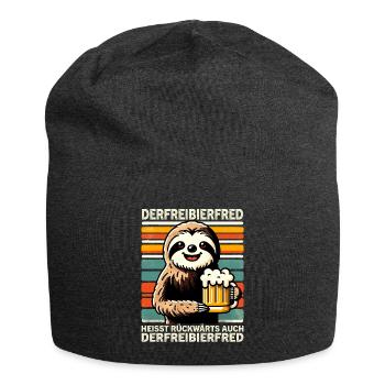 La bière gratuite Fred s’appelle à l’envers, aussi la - Bonnet en jersey - charbon - Devant