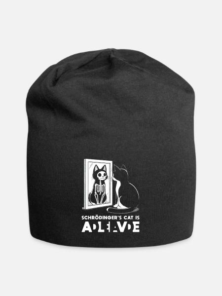 Schrödinger's Cat Alive Dead - Jersey-Beanie - Schwarz