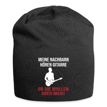 Nachbar-Gitarrensound Geschenk-Shirt - Jersey-Beanie - Schwarz - Vorne