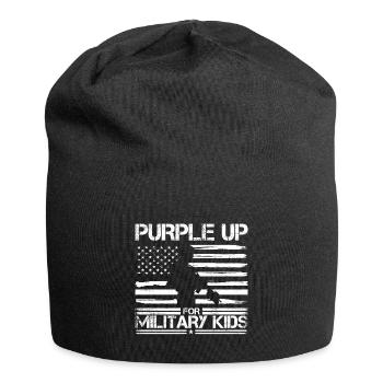 Purple Up For Military Kids Month Enfant de Militaire - Bonnet en jersey - noir - Devant
