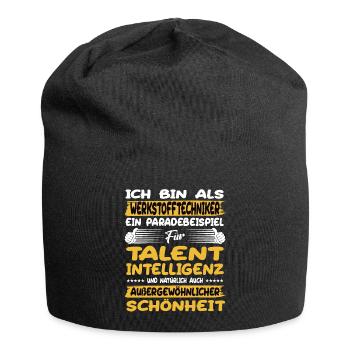 Materials technician a prime example of talent - Jersey Beanie - black - Front