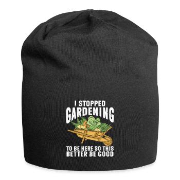Gartenbau LandschaftsbauGarten Gärtner - Jersey-Beanie - Schwarz - Vorne