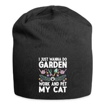 Gartenbau LandschaftsbauGarten Gärtner - Jersey-Beanie - Schwarz - Vorne