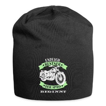 Retirement Retiree Motorcycle Retirement Biker Fun Funny - Jersey Beanie - black - Front