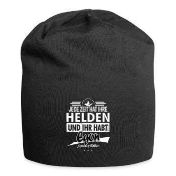 Jede Zeit hat Ihre Helden Ihr habt Egon - Jersey-Beanie - Schwarz - Vorne