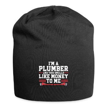 Plumber Men Father Husband Plumber - Jersey Beanie - black - Front