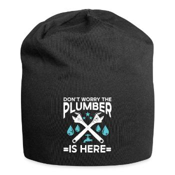Plumber Men Father Husband Plumber - Jersey Beanie - black - Front