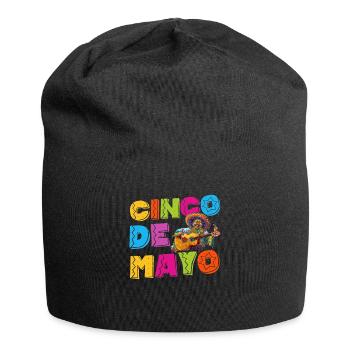 Mexikanische Fiesta Cinco De Mayo - Jersey-Beanie - Schwarz - Vorne