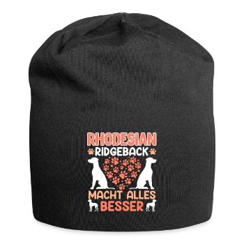 RHODESIAN RIDGEBACK MACHT ALLES BESSER Ridgeback - Jersey-Beanie - Schwarz - Vorne