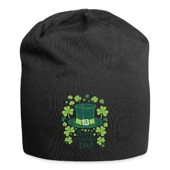 Kleeblatt-Hut - Jersey-Beanie - Schwarz - Vorne